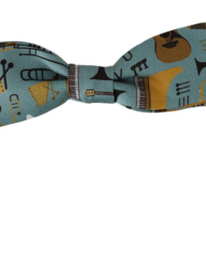 Dolce & Gabbana Elegant Mint Green Jazz Club Silk Bow Tie