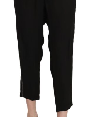 Guess Chic High Waist Cropped Pants in Elegant Black