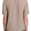 Dolce & Gabbana Elegant Beige Silk Blend Crew Neck Blouse - Image 3