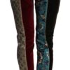 Dolce & Gabbana Elegant Multicolor Jacquard Cropped Pants - Image 4