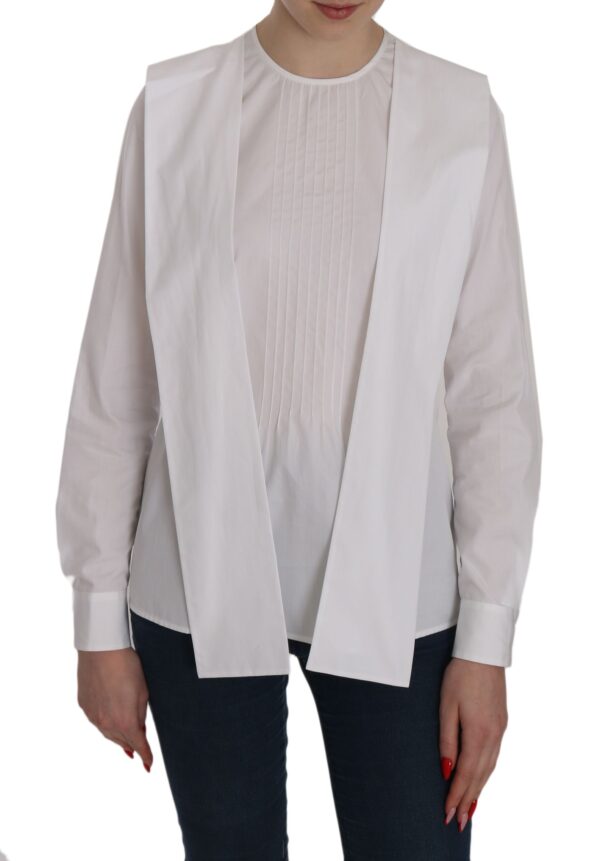 Dsquared² Elegant White Cotton Crew Neck Top - Image 2