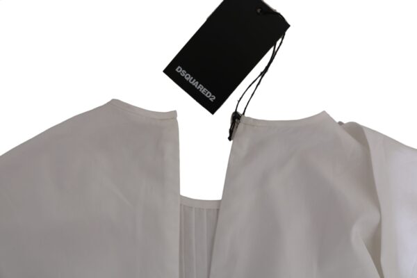 Dsquared² Elegant White Cotton Crew Neck Top - Image 5
