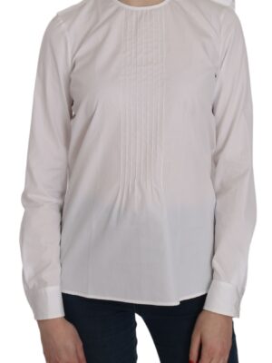 Dsquared² Elegant White Cotton Crew Neck Top