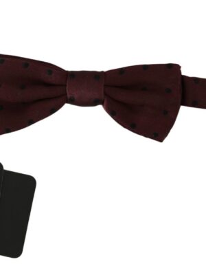 Dolce & Gabbana Elegant Silk Purple Dotted Bow Tie