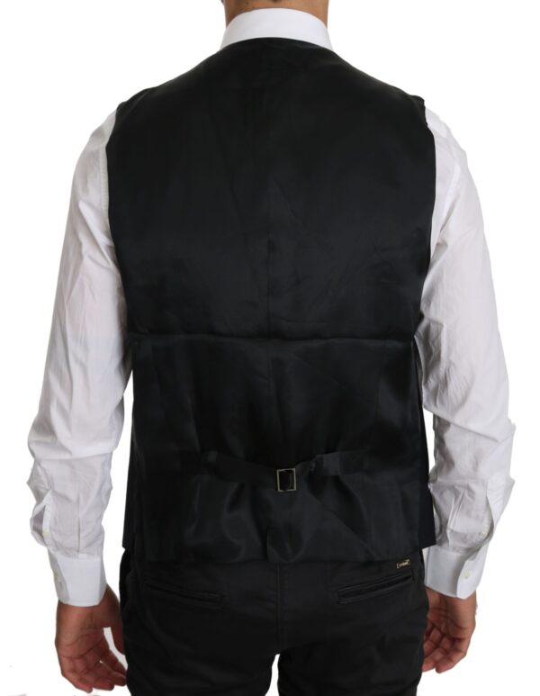 Dolce & Gabbana Sleek Black Cotton Blend Dress Vest - Image 2