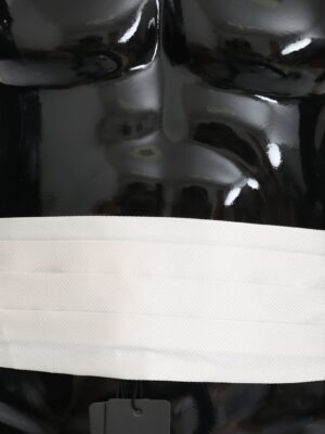 Dolce & Gabbana Elegant White Silk Cummerbund