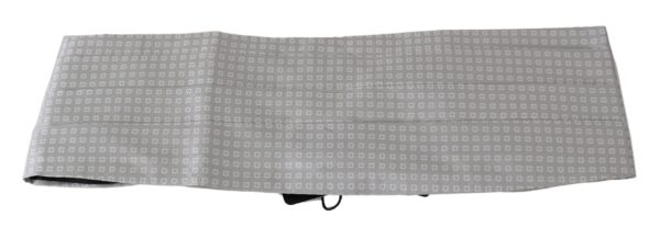 Dolce & Gabbana Elegant Gray Silk Cummerbund - Image 4