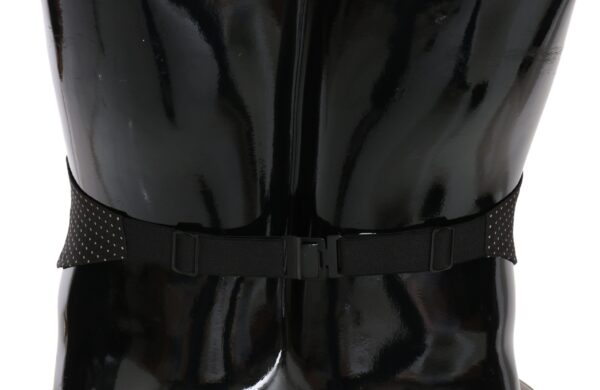 Dolce & Gabbana Elegant Black Dotted Silk Cummerbund - Image 2