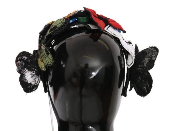 Dolce & Gabbana Elegant Floral Silk Headband Diadem - Image 3
