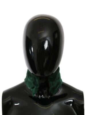 Dolce & Gabbana Luxurious Green Lambskin Scarf for Women
