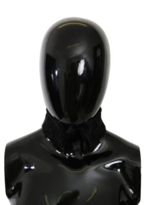 Dolce & Gabbana Elegant Black Lambskin Scarf