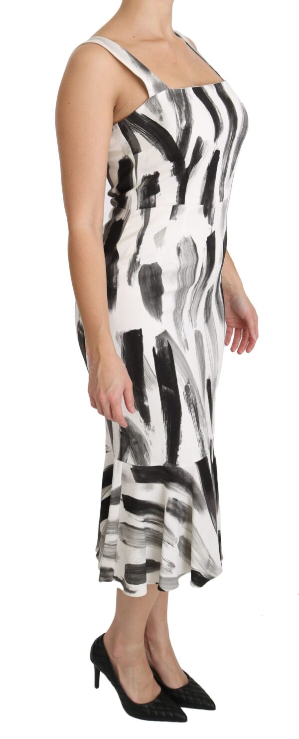 Dolce & Gabbana Chic Monochrome Sheath Midi Dress - Image 2