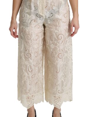 Dolce & Gabbana Elegant High Waist Palazzo Cropped Pants
