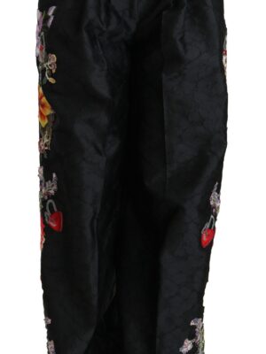 Dolce & Gabbana Elegant High Waist Wide Leg Floral Pants