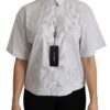 Dolce & Gabbana Elegant White Cotton Polo Top