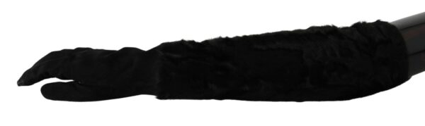 Dolce & Gabbana Elegant Elbow Length Suede Gloves - Image 2