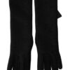 Dolce & Gabbana Elegant Mid-Length Wool Gloves in Black - Image 4