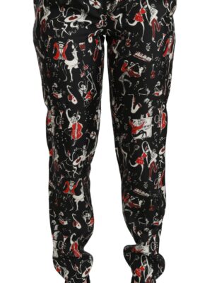 Dolce & Gabbana Sleek Silk Slim-Fit Mid-Waist Pants