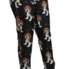 Dolce & Gabbana Elegant Silk Puppy Dog Print Pants - Image 3