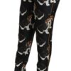 Dolce & Gabbana Elegant Silk Puppy Dog Print Pants - Image 4