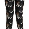 Dolce & Gabbana Elegant Silk Puppy Dog Print Pants - Image 5