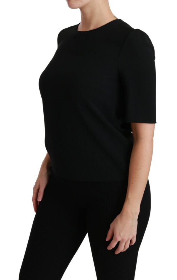 Dolce & Gabbana Elegant Black Stretch Blouse Top - Image 3