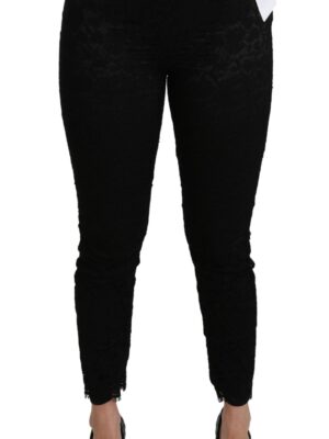 Dolce & Gabbana Elegant High Waist Lace Pants