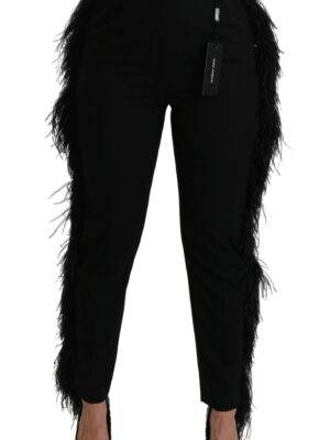 Dolce & Gabbana Elegant High Waist Wool Blend Pants
