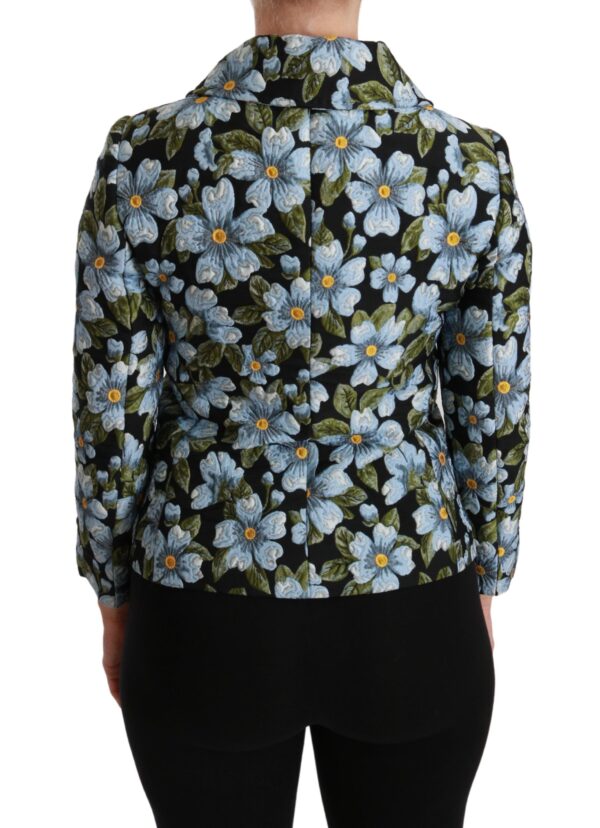 Dolce & Gabbana Elegant Floral Brocade Blazer Coat Jacket - Image 4