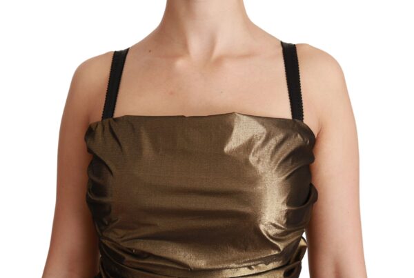 Dolce & Gabbana Bronze Bodycon Sheath Mini Dress - Image 5
