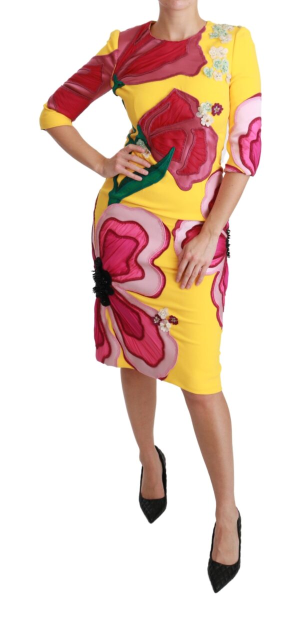 Dolce & Gabbana Sunshine Bloom Sheath Knee-Length Dress - Image 6