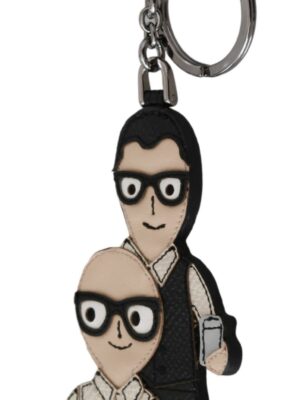 Dolce & Gabbana Elegant Tricolor Leather Keychain