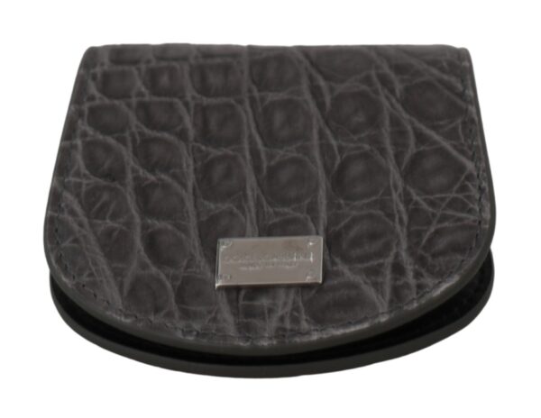Dolce & Gabbana Exotic Gray Leather Condom Case Wallet - Image 4