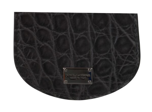 Dolce & Gabbana Exotic Gray Leather Condom Case Wallet - Image 5