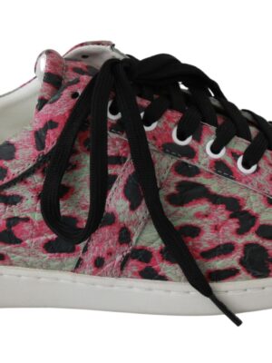 Dolce & Gabbana Multicolor Crocodile Leather Sneakers