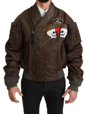 Dolce & Gabbana Sequined Double-Breasted Bomber Jacket