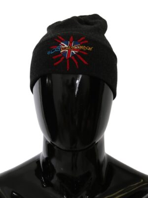 Dolce & Gabbana Chic Gray Beanie with Exclusive Embroidery