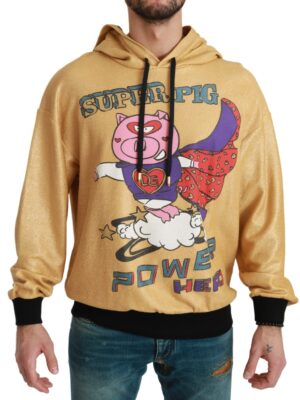 Dolce & Gabbana Exquisite Gold Hooded Cotton Sweater