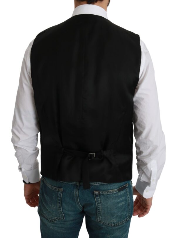 Dolce & Gabbana Stripe Cotton Silk Dress Vest - Image 2