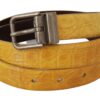 Dolce & Gabbana Exotic Yellow Animal Pattern Leather Belt - Image 2