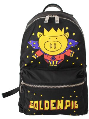 Dolce & Gabbana Golden Pig Motif Luxe Backpack