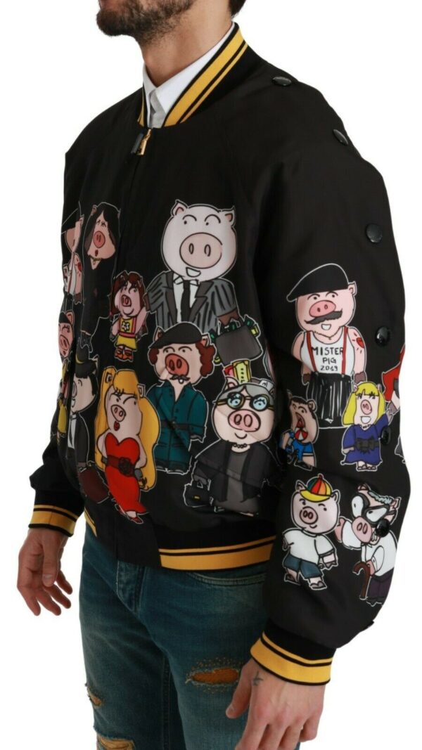 Dolce & Gabbana Multicolor Motive Bomber Style Jacket - Image 3