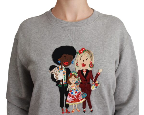 Dolce & Gabbana Elegant Multicolor Embroidered Crew-neck Sweater - Image 5