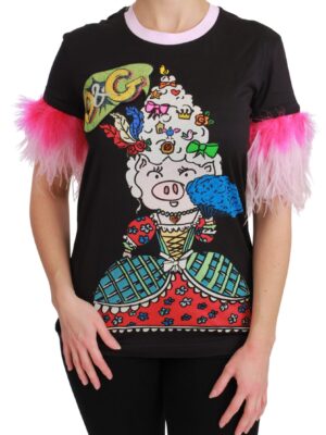 Dolce & Gabbana Chic Crewneck Year of the Pig Motif Tee