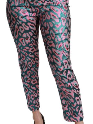 Dolce & Gabbana Elegant High Waist Cropped Silk Blend Pants