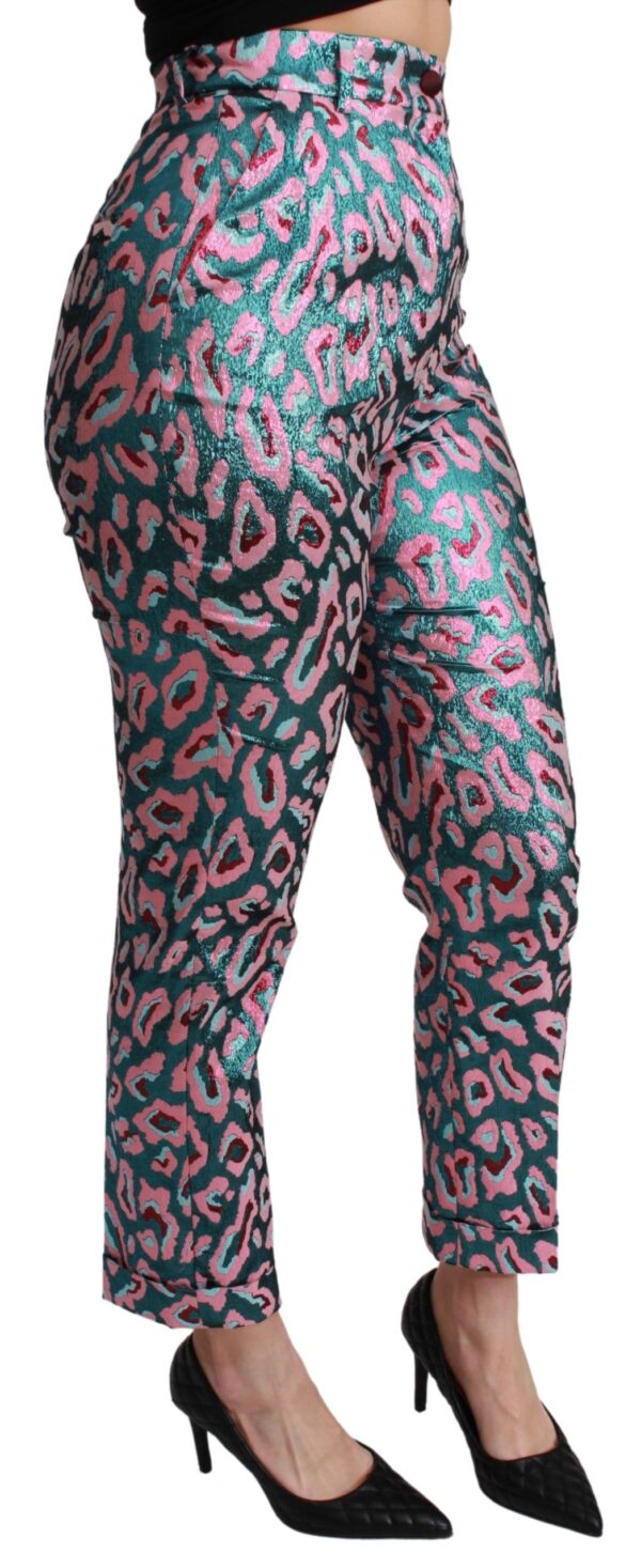 Dolce & Gabbana Elegant High Waist Cropped Silk Blend Pants - Image 2