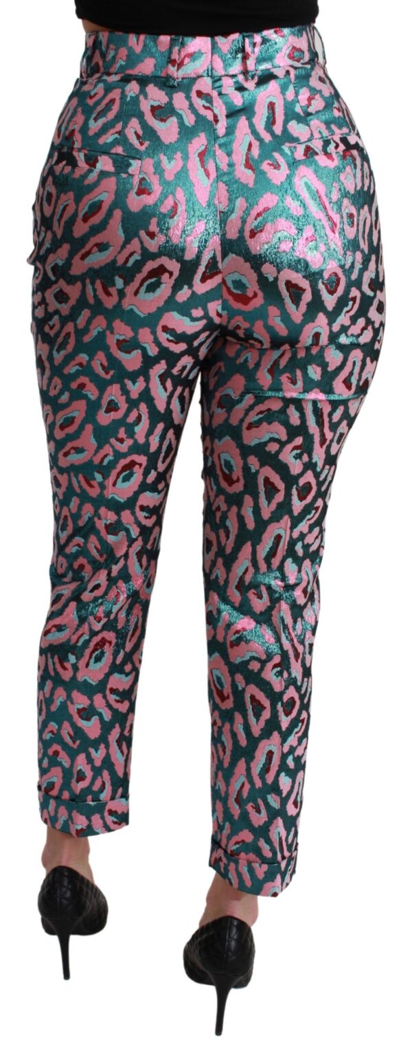 Dolce & Gabbana Elegant High Waist Cropped Silk Blend Pants - Image 4