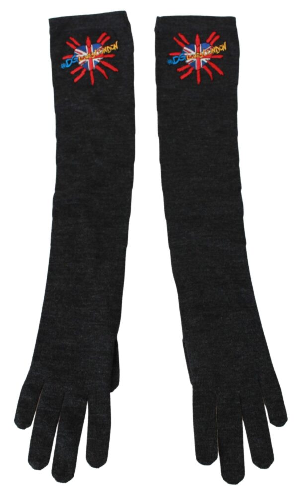 Dolce & Gabbana Elegant Elbow Length Woolen Gloves - Image 4