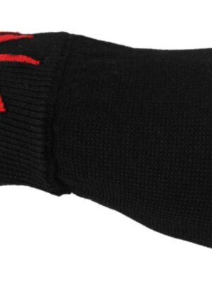 Dolce & Gabbana Elegant Black Virgin Wool Unisex Gloves