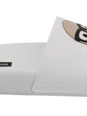 Dolce & Gabbana Chic White Slide Sandals - Luxury Summer Footwear